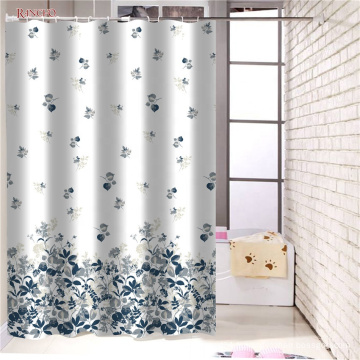 Rideaux de douche de salle de bain 100% polyester avec crochet